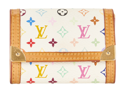Louis Vuitton Porte Monnaie Plat, Canvas, Multicolor, MI0064,B/DB/RCT, 2*